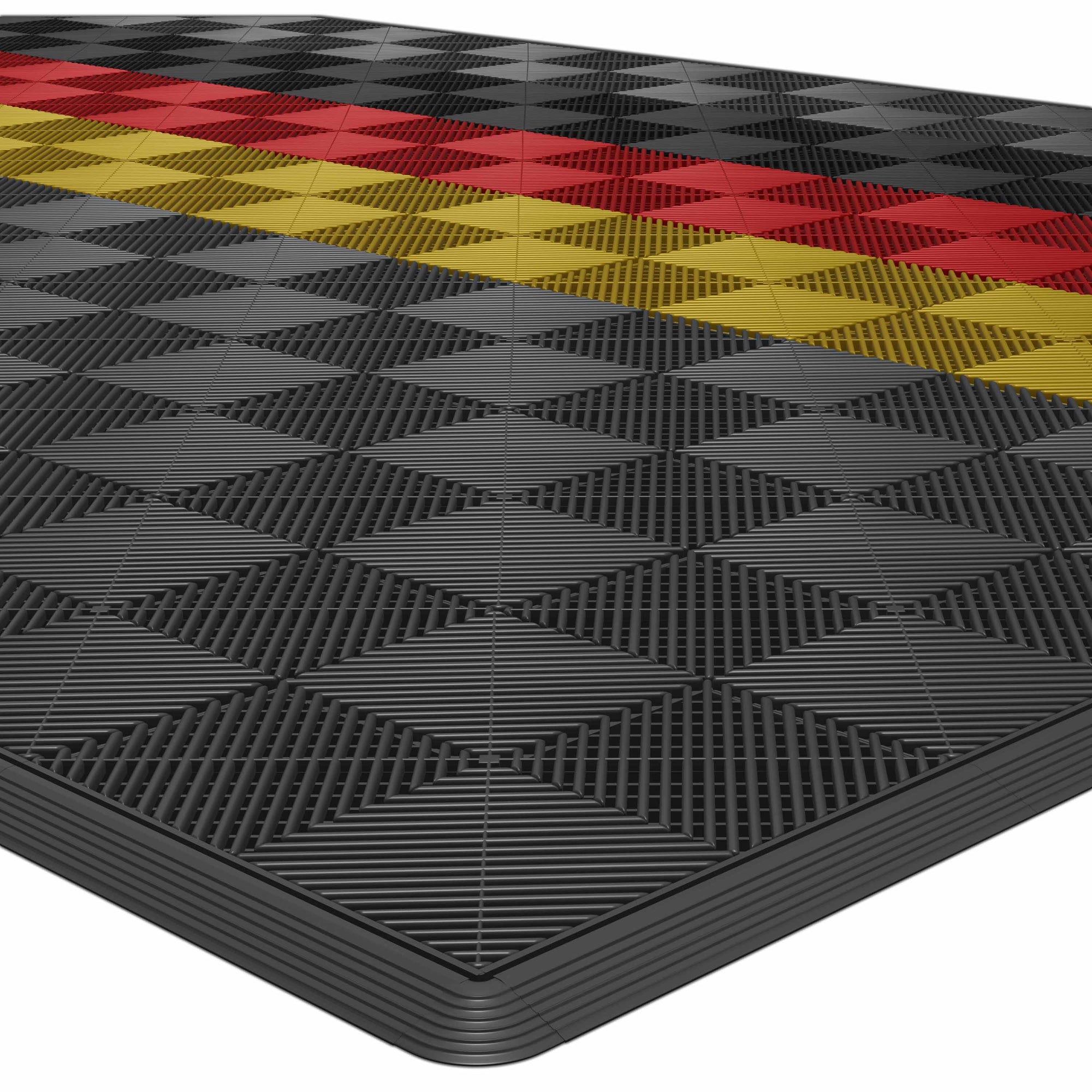 Autopodest 532x292 cm Robuste RACE PP-Klickfliesen Deutschland grau - Garage Parts