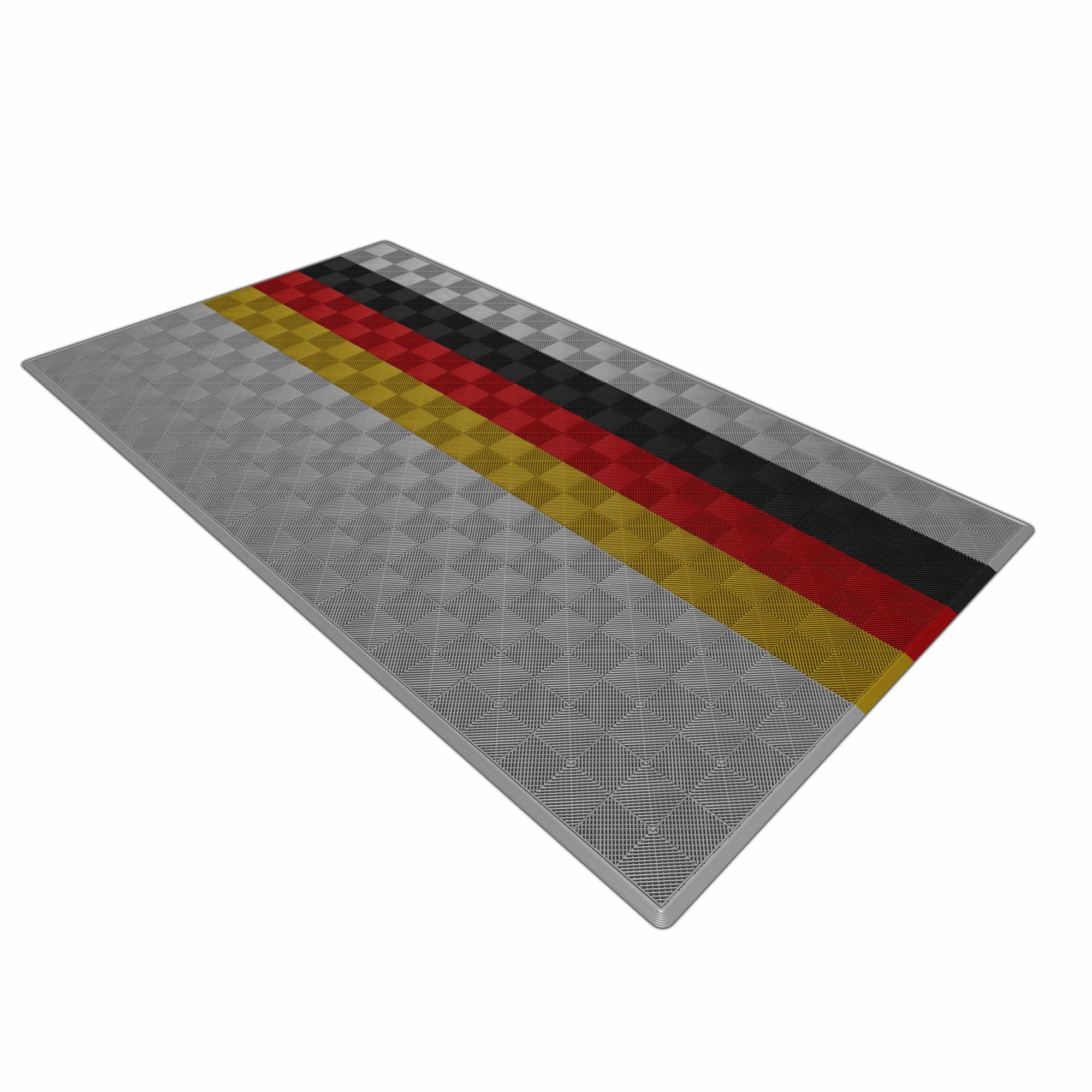 Autopodest 532x292 cm Robuste RACE PP-Klickfliesen Deutschland Weiß - Garage Parts
