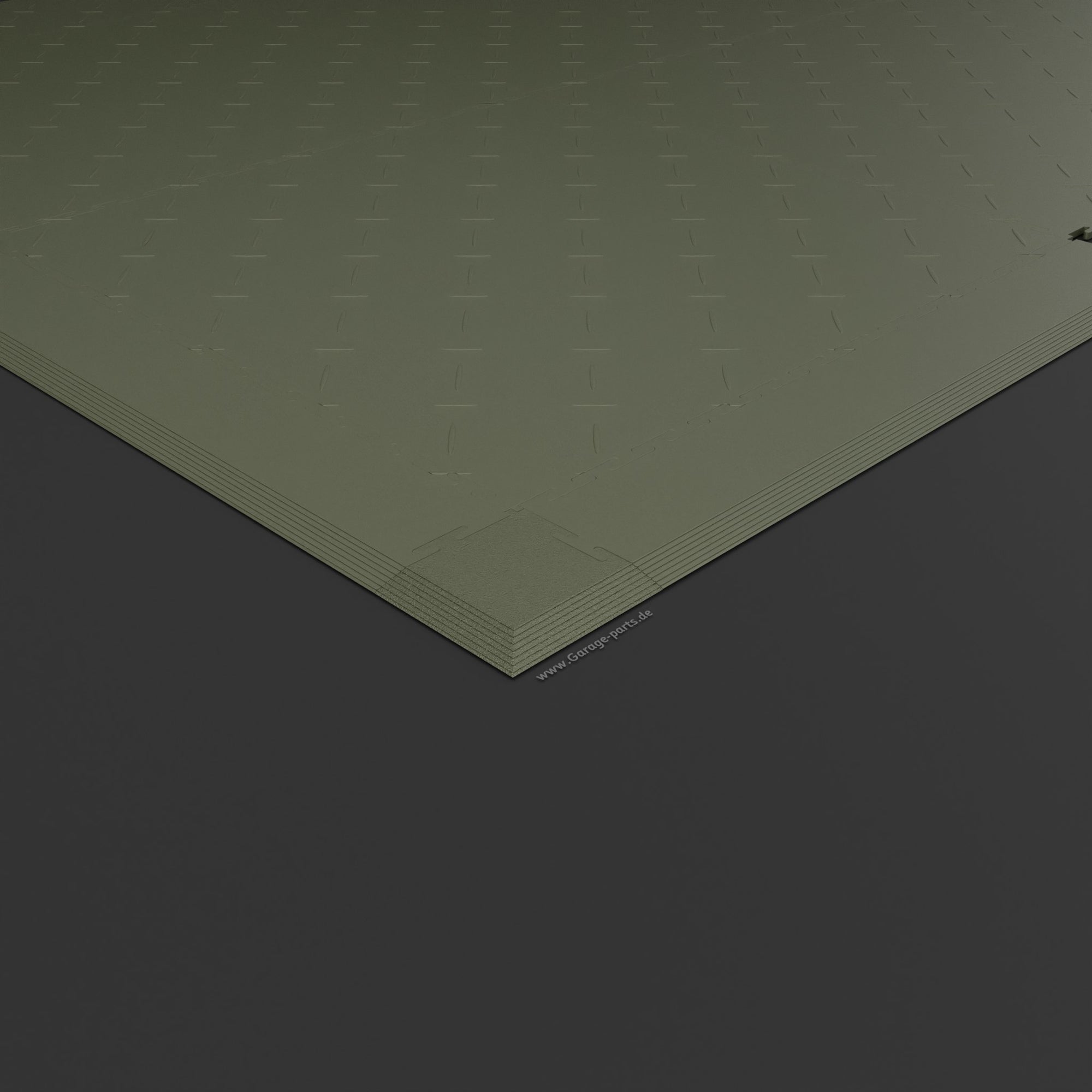 GP FLOOR MATCH Ecke Olive - 4x PVC-Klickfliesen extrem Robuster Boden - Garage Parts