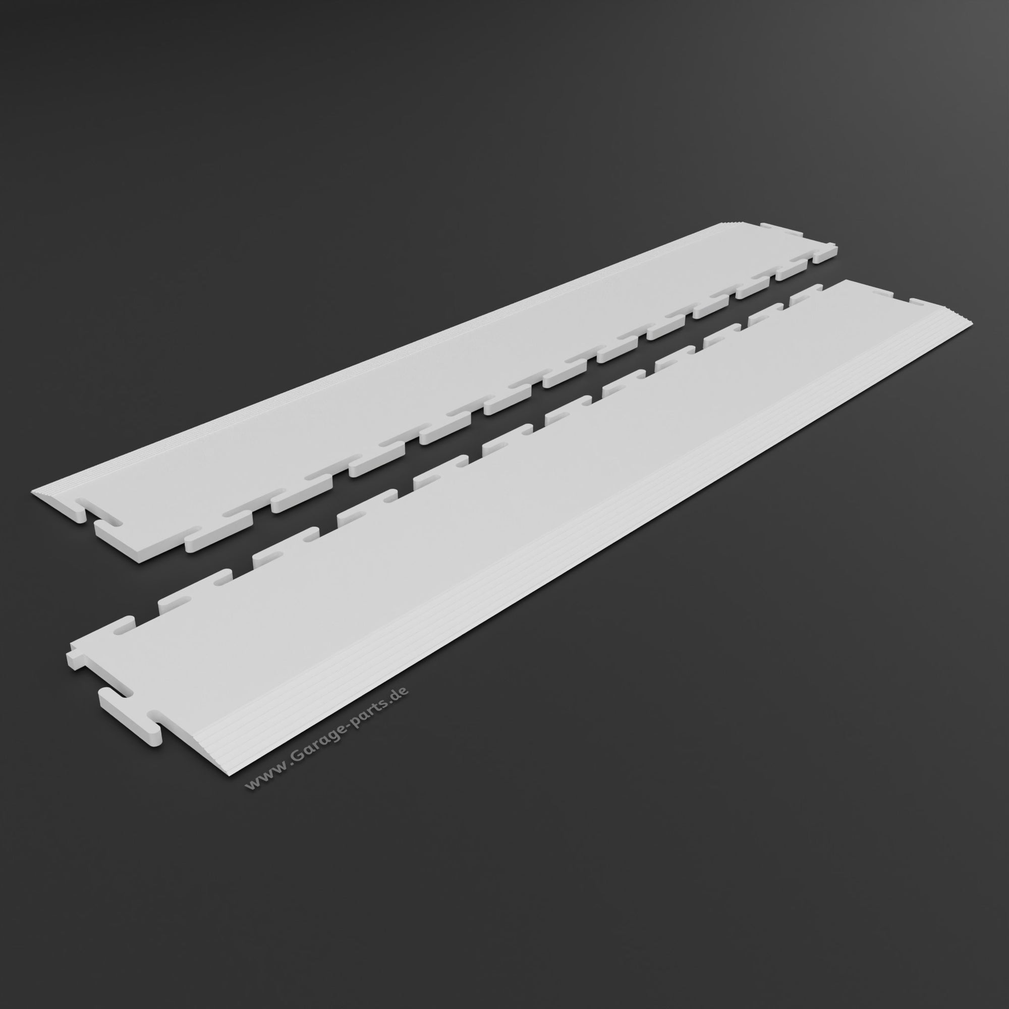 GP FLOOR MATCH Rand Weiß - 4x PVC-Klickfliesen extrem Robuster Boden - Garage Parts