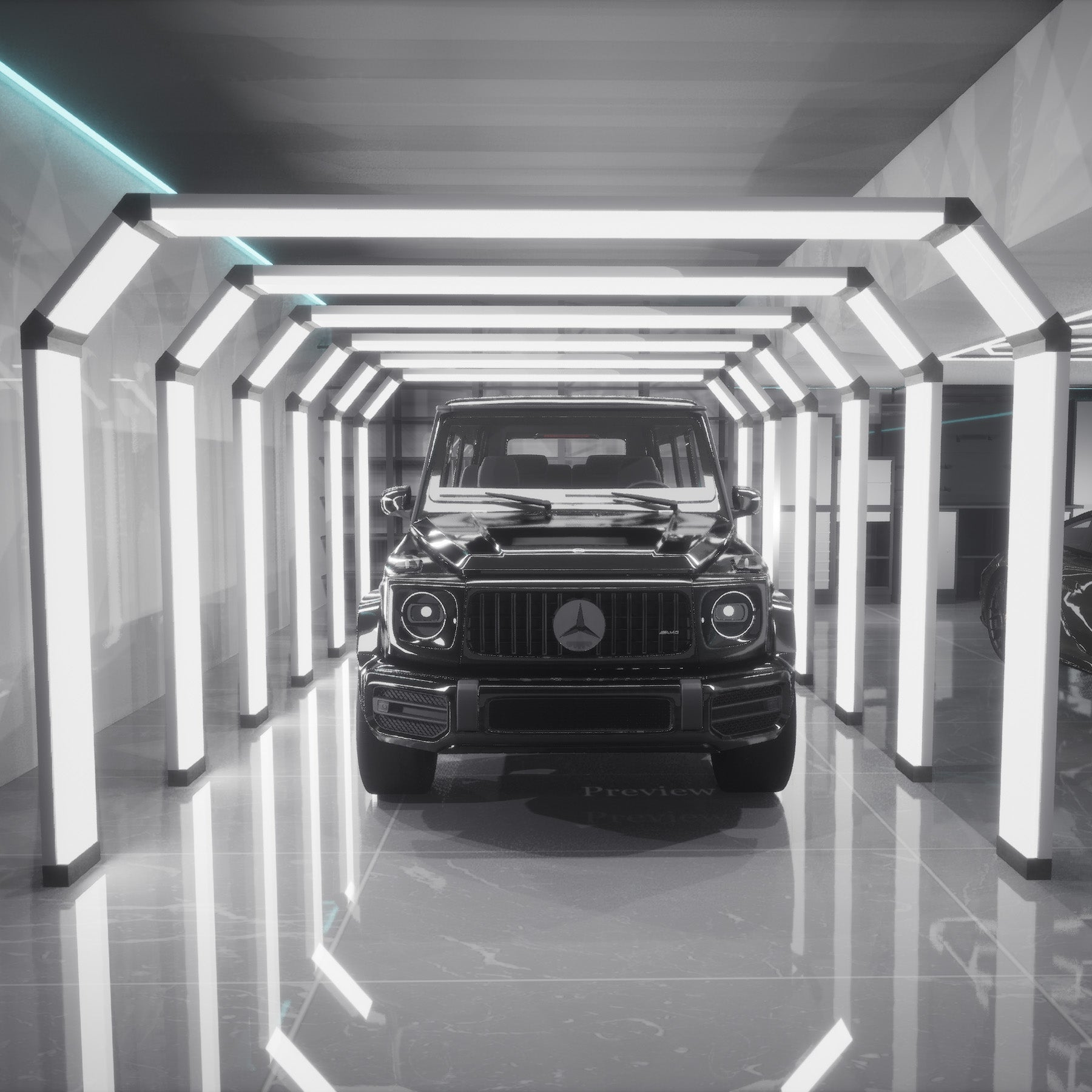 LICHT TUNNEL 240 Line Led System (4mx5,33m ) Perfekte Beleuchtung bis ins kleinste-Detail! - Garage Parts