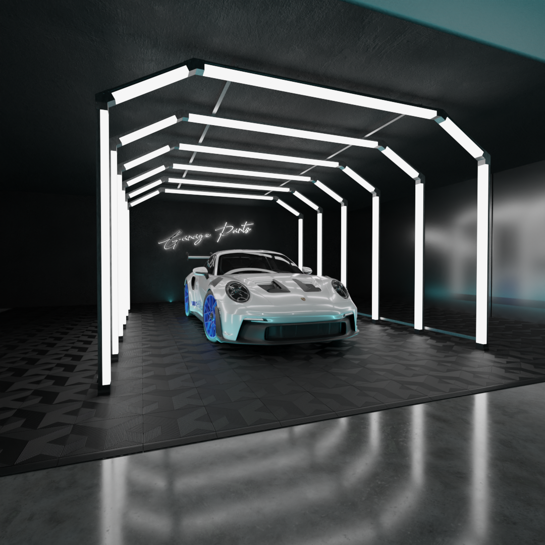 LICHT TUNNEL 40 Line Led System (4m x 5,06m) Perfekte Beleuchtung bis ins kleinste-Detail! - Garage Parts