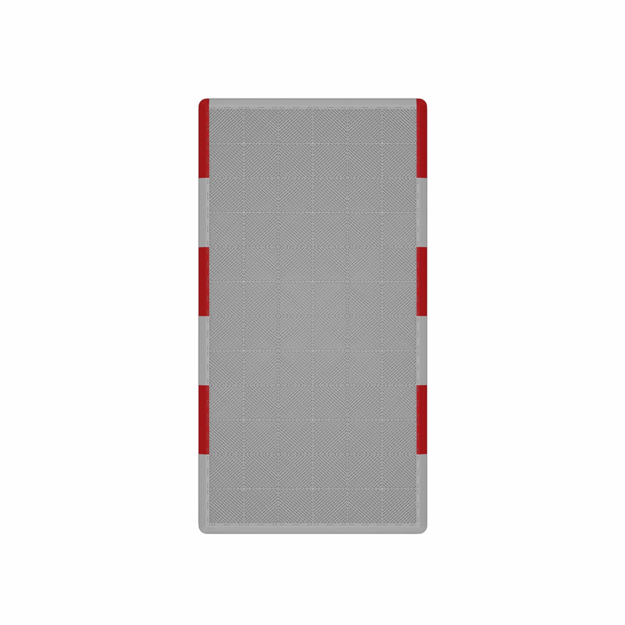 Bikepodest 252x132 cm Robuste RACE PP-Klickfliesen Weiß Rot - Garage Parts