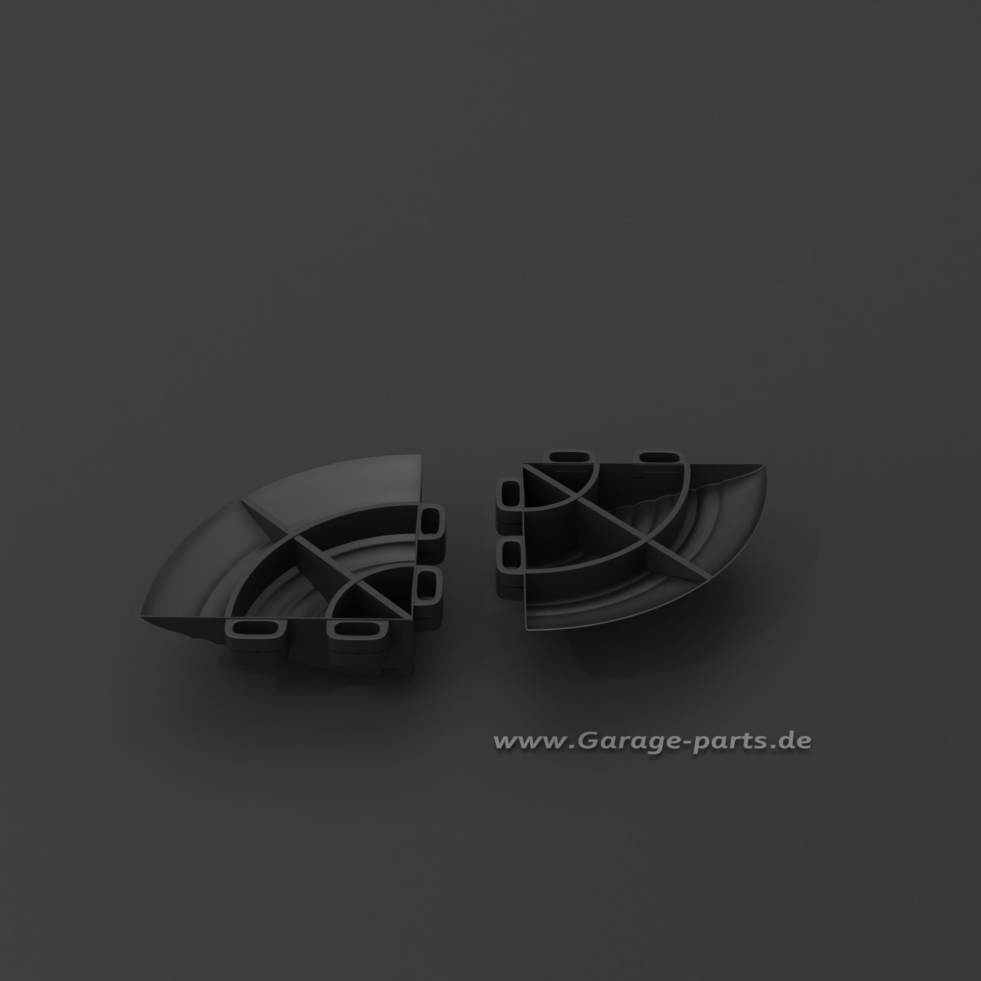 GP FLOOR PACE Ecke Schwarz - 4x Eckstücke Erleichtert das befahren. - Garage Parts
