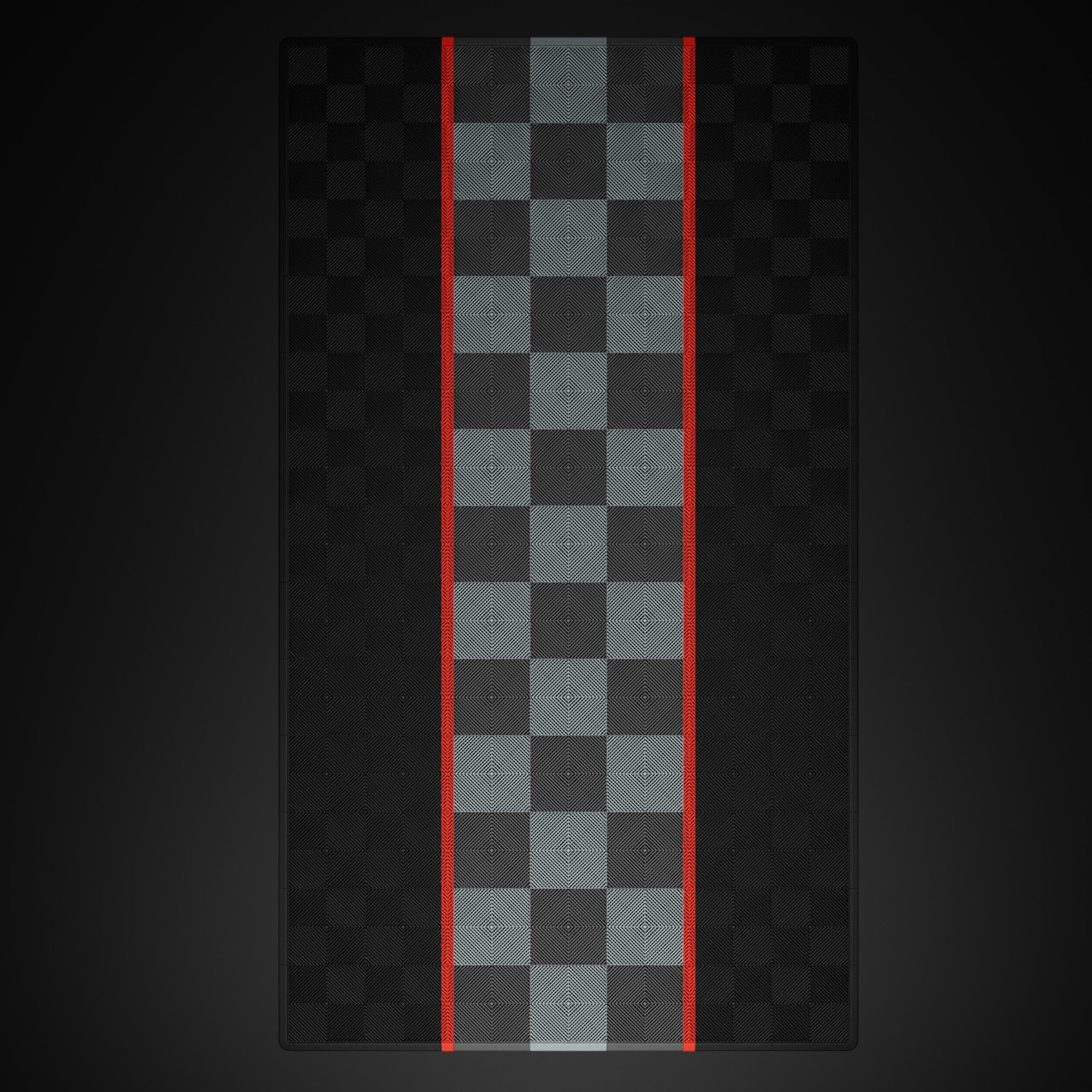 Podium de voiture 532x292 cm Carreaux clic robustes RACE PP RACE Blanc Rouge Noir