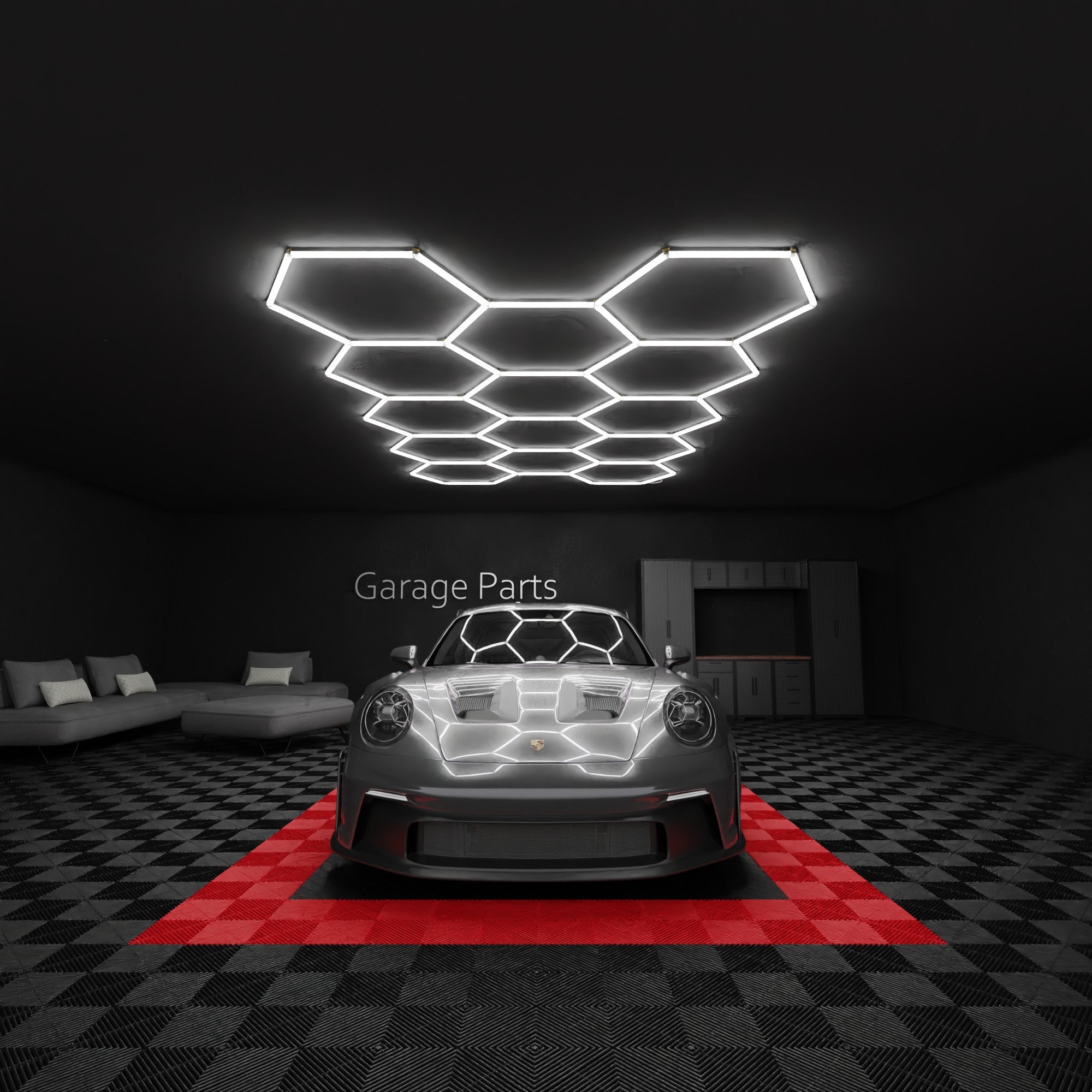 GP LIGHT SHINE #13 Hexagon Led System (2,25 x 4,06m) - Garage Parts