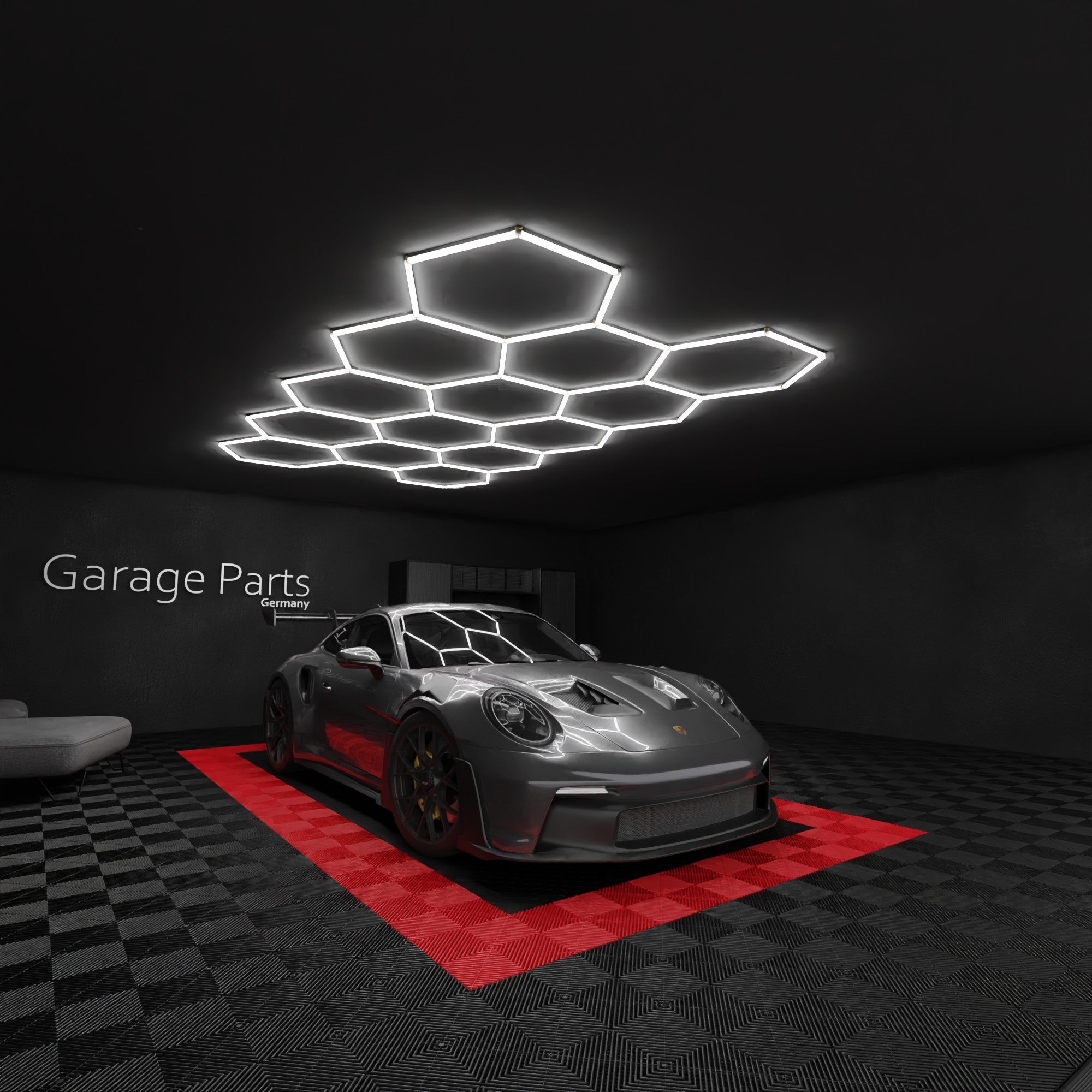 GP LIGHT SHINE #13 Hexagon Led System (2,25 x 4,06m) - Garage Parts