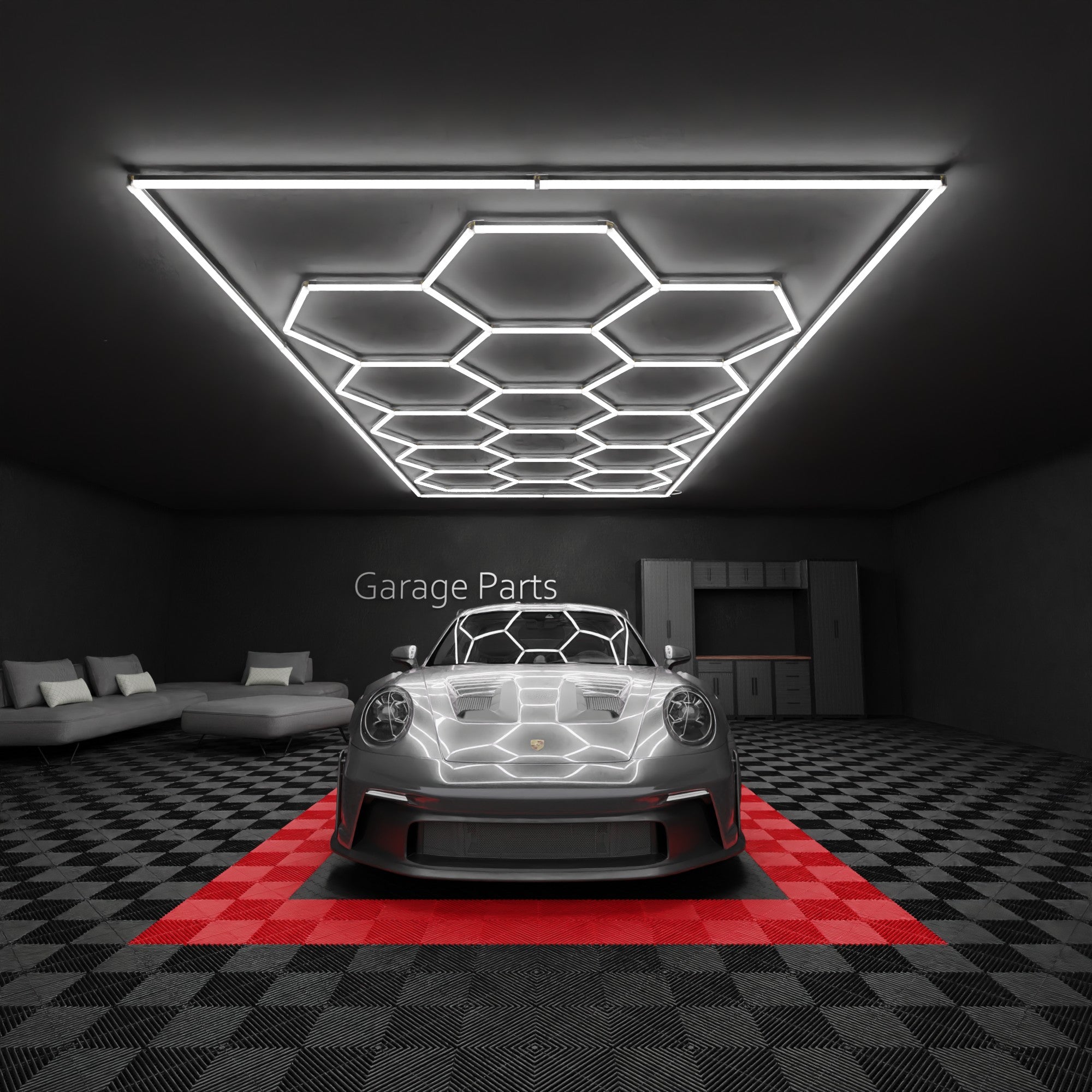 GP LIGHT SHINE #1 Hexagon Led System (2,43 x 4,83m) - Garage Parts