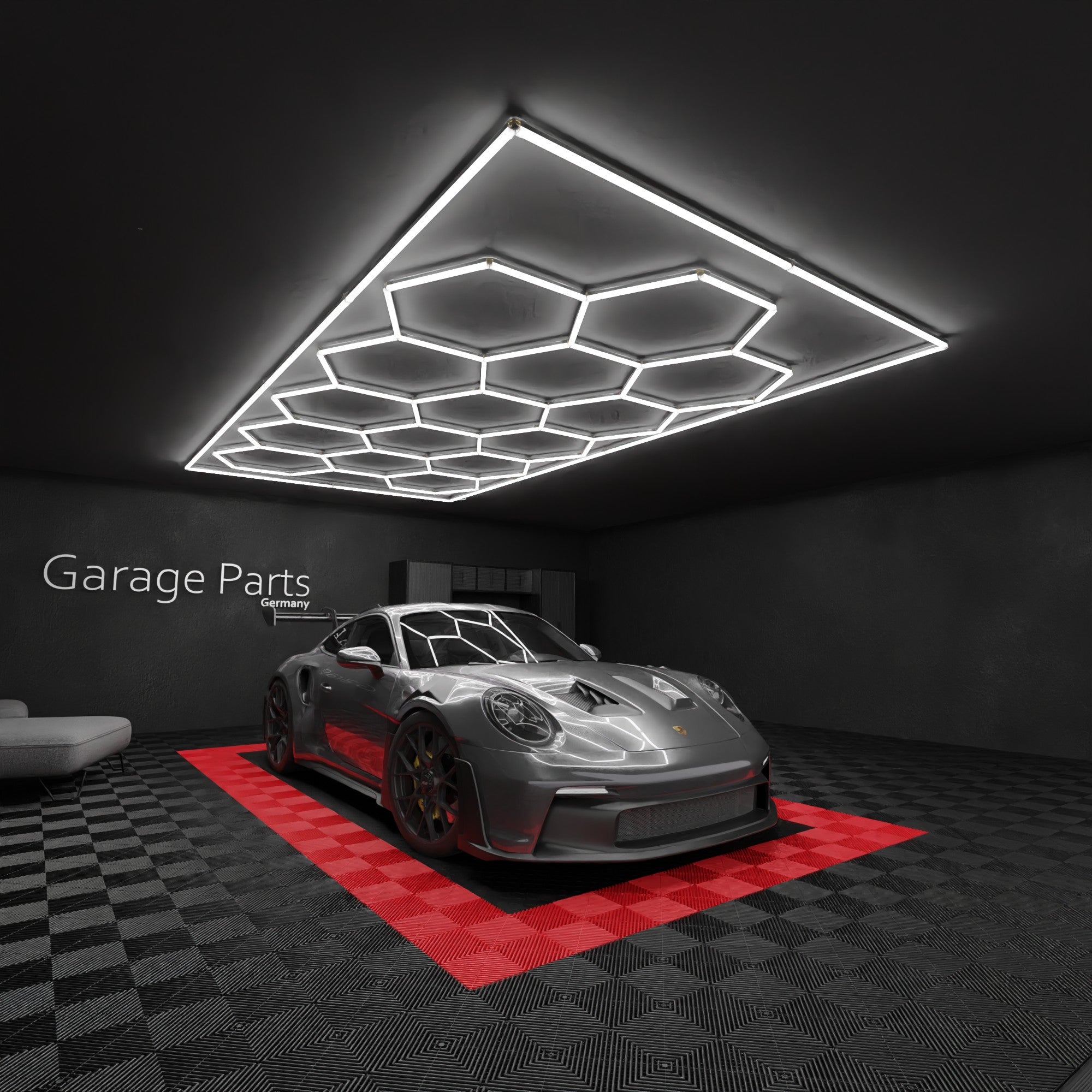 GP LIGHT SHINE #1 Hexagon Led System (2,43 x 4,83m) - Garage Parts