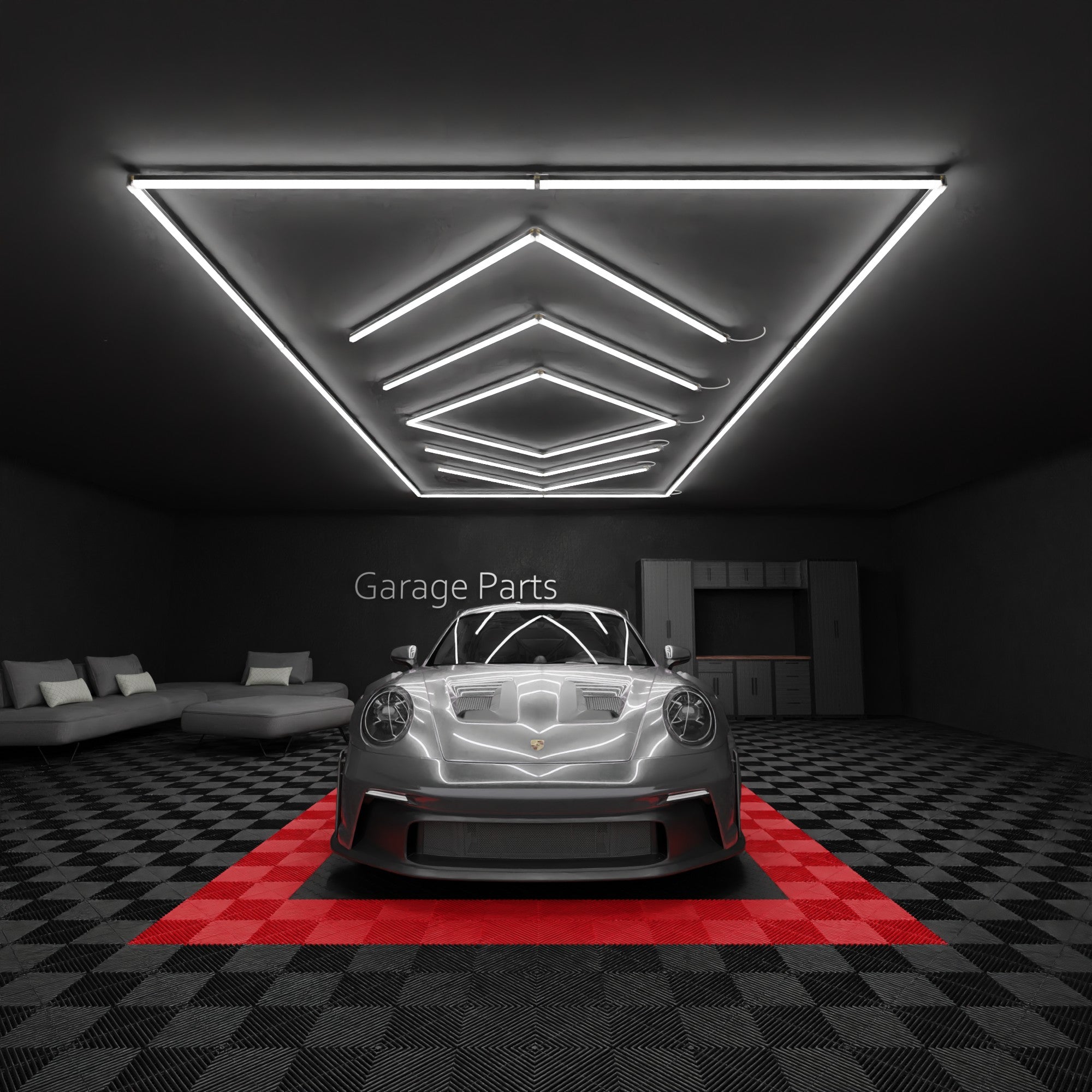 GP LIGHT SHINE #9 Doppel Pfeil Diamond Led System (2,43 x 4,83m) - Garage Parts