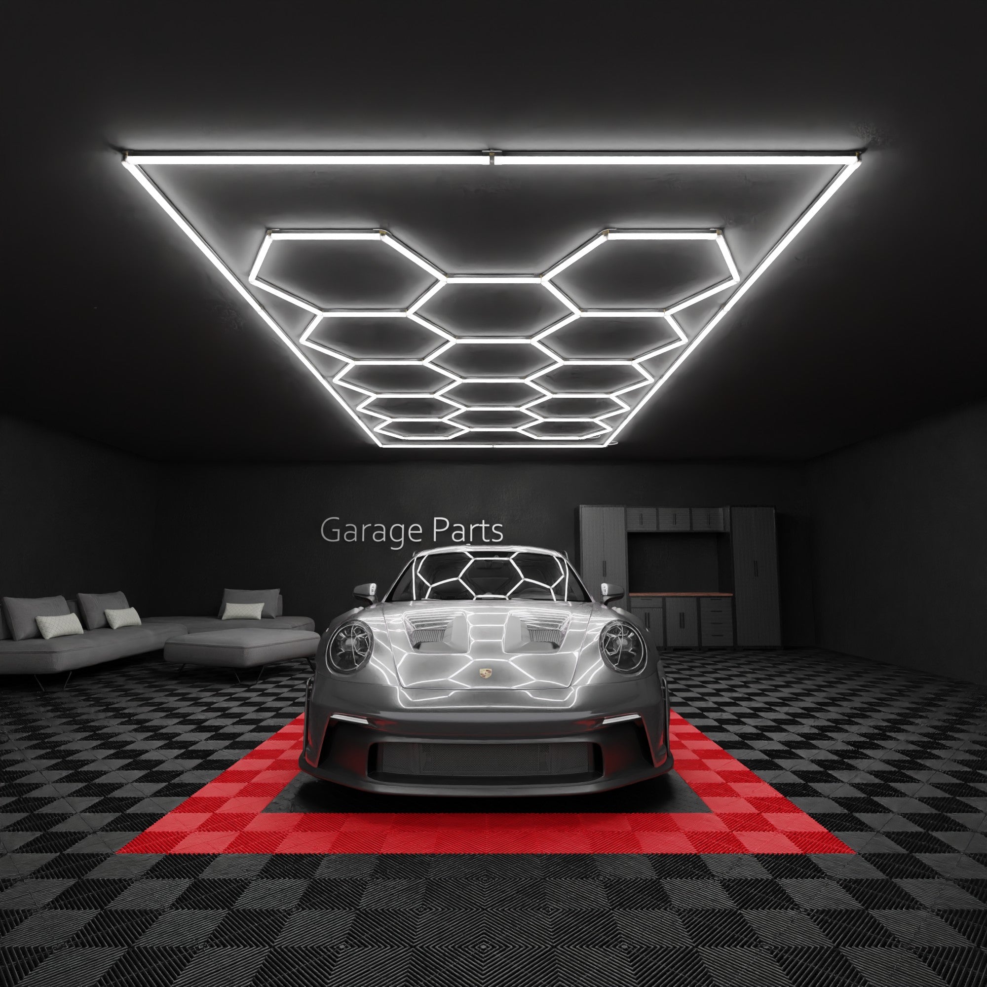 GP LIGHT SHINE #5 Hexagon Led System (2,43 x 4,83m) - Garage Parts