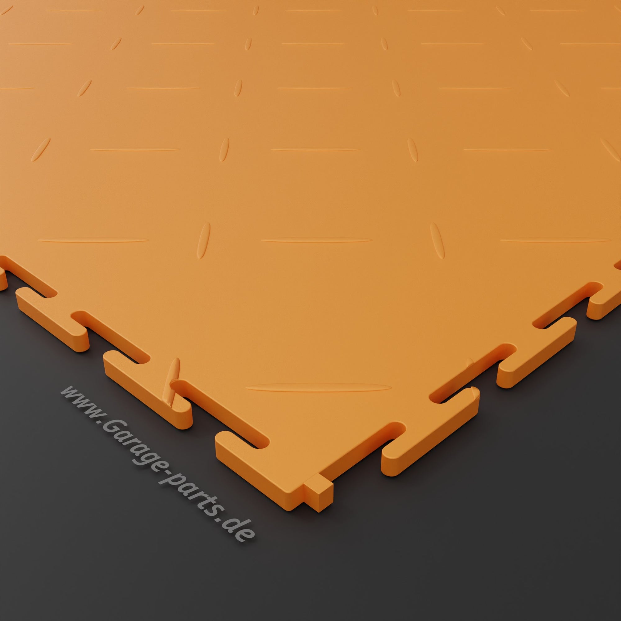 GP FLOOR MATCH #2 Orange - 4x PVC-Klickfliesen extrem Robuster Boden - Garage Parts