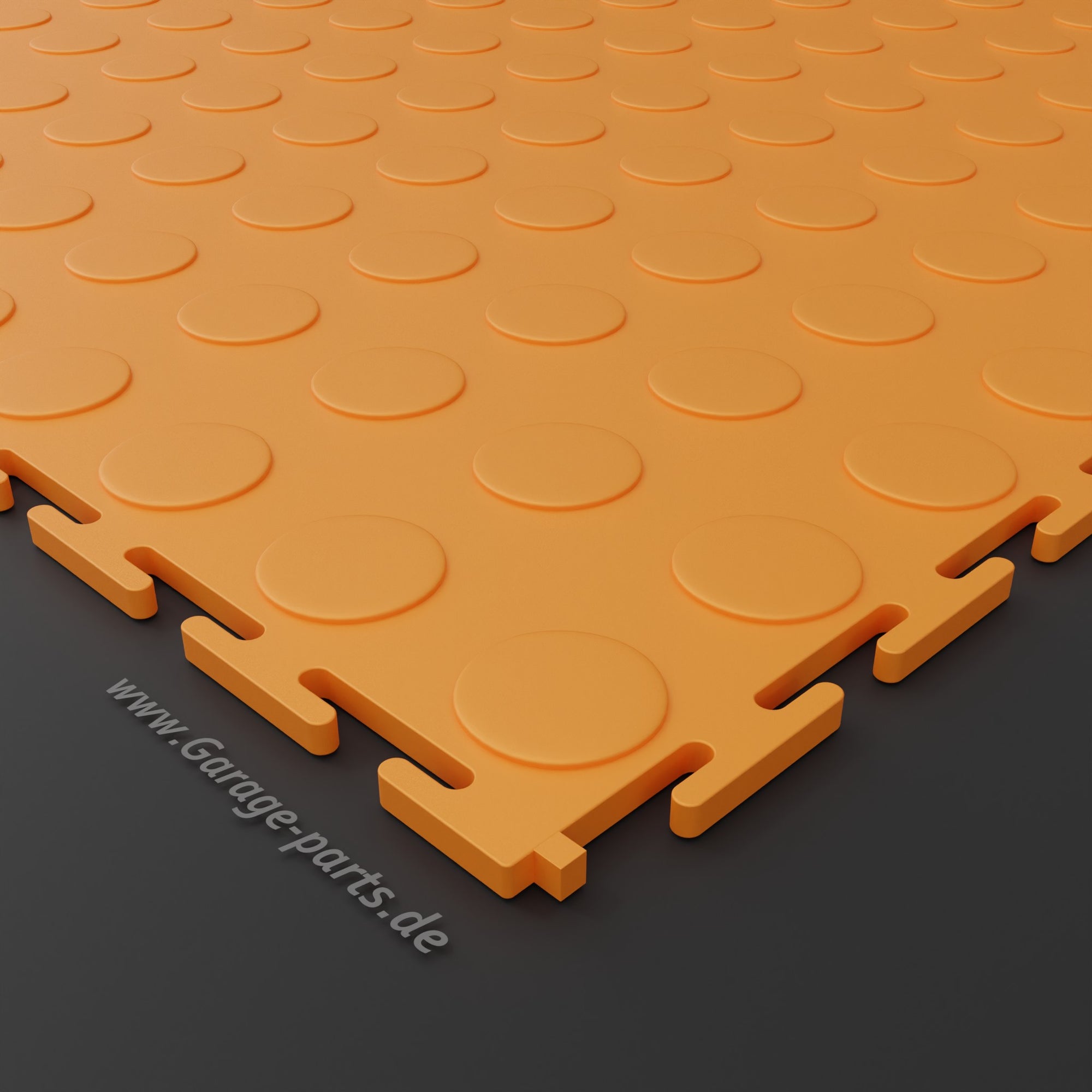 GP FLOOR MATCH #3 Orange - 4x PVC-Klickfliesen extrem Robuster Boden - Garage Parts