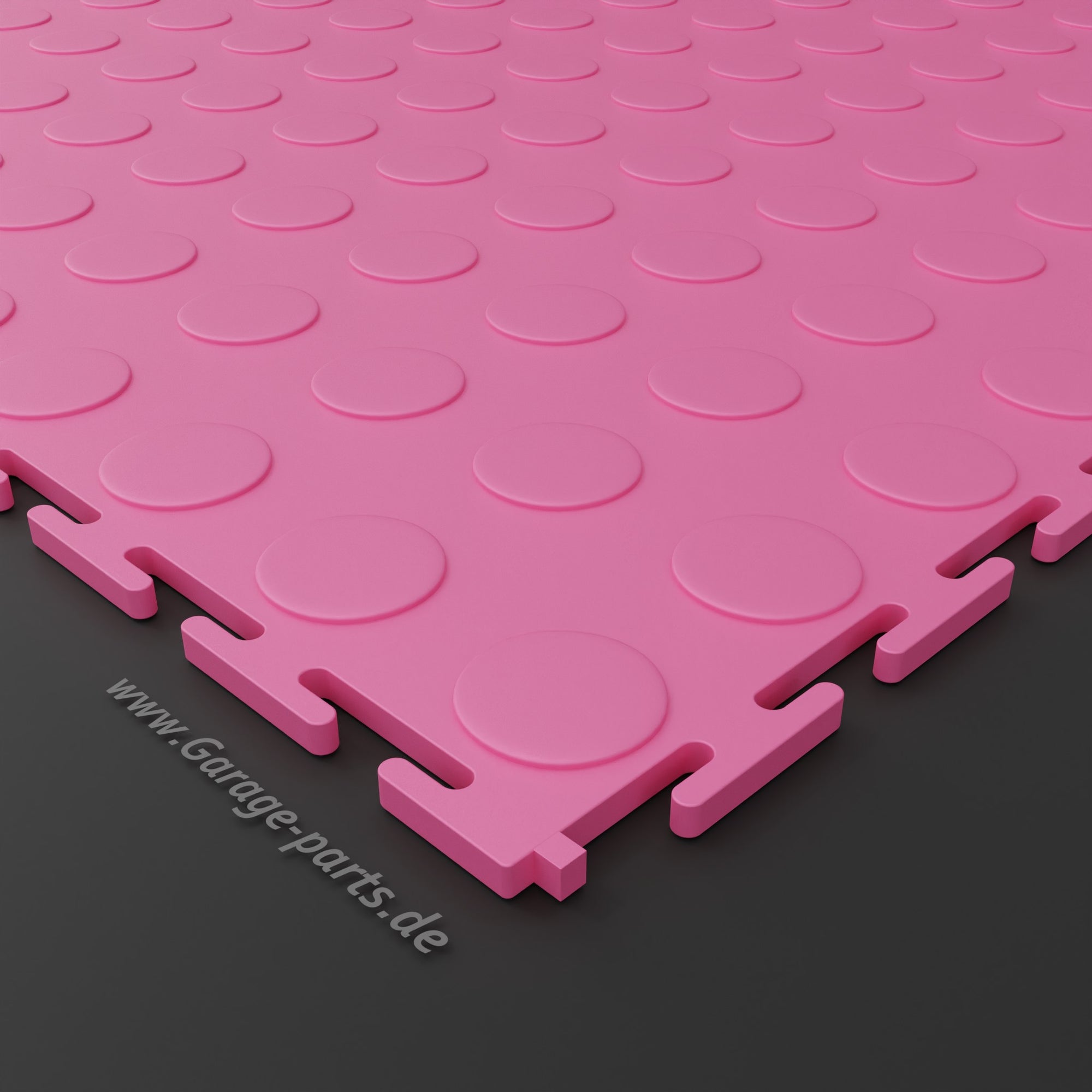 GP FLOOR MATCH #3 Pink - 4x PVC-Klickfliesen extrem Robuster Boden - Garage Parts