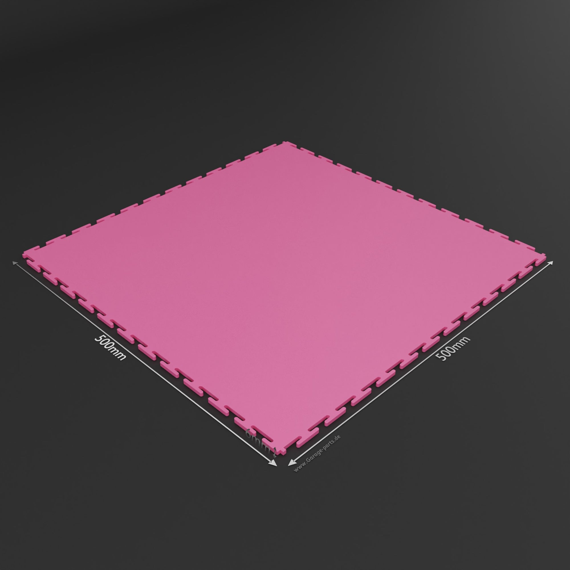 GP FLOOR MATCH #1 Pink - 4x PVC-Klickfliesen extrem Robuster Boden - Garage Parts