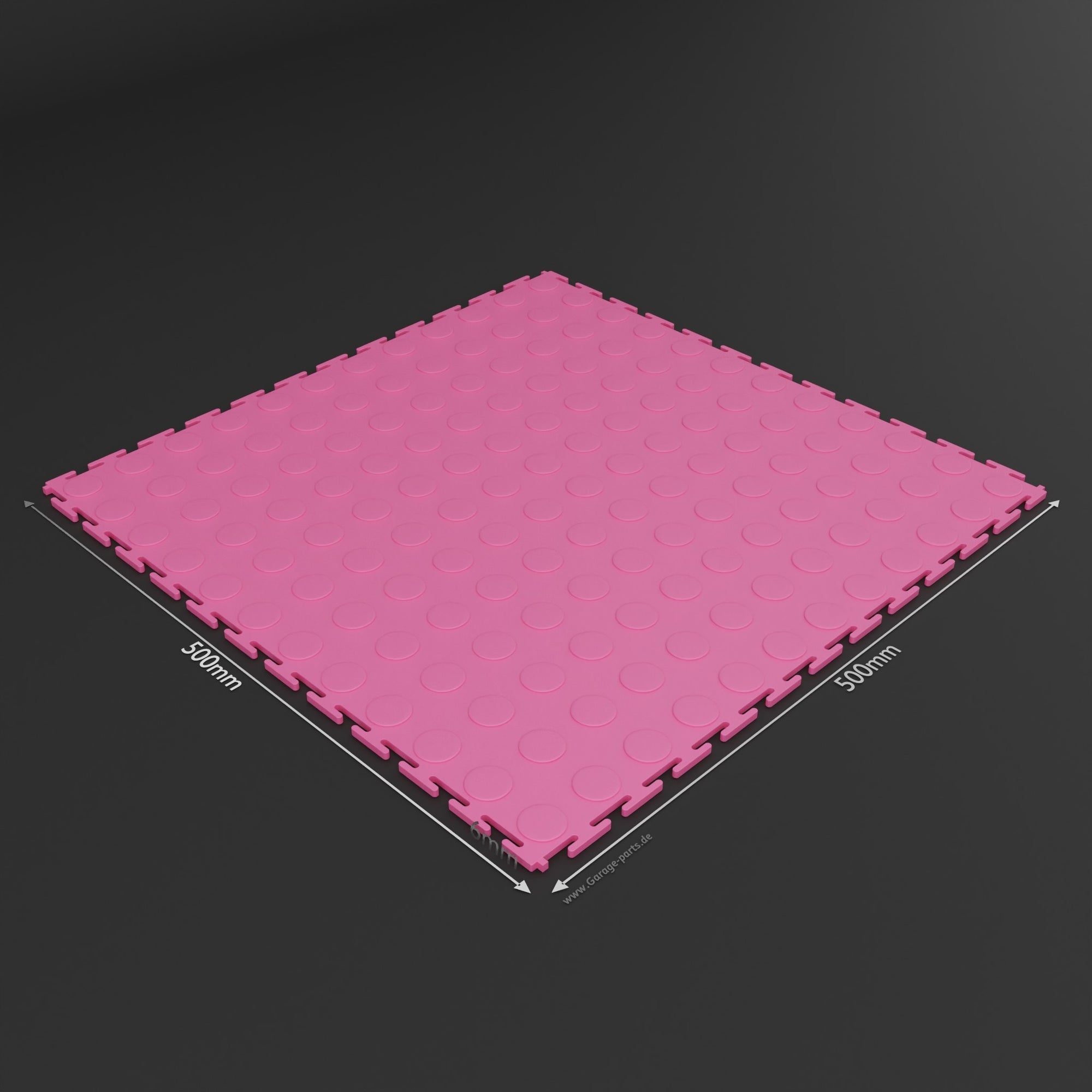 GP FLOOR MATCH #3 Pink - 4x PVC-Klickfliesen extrem Robuster Boden - Garage Parts