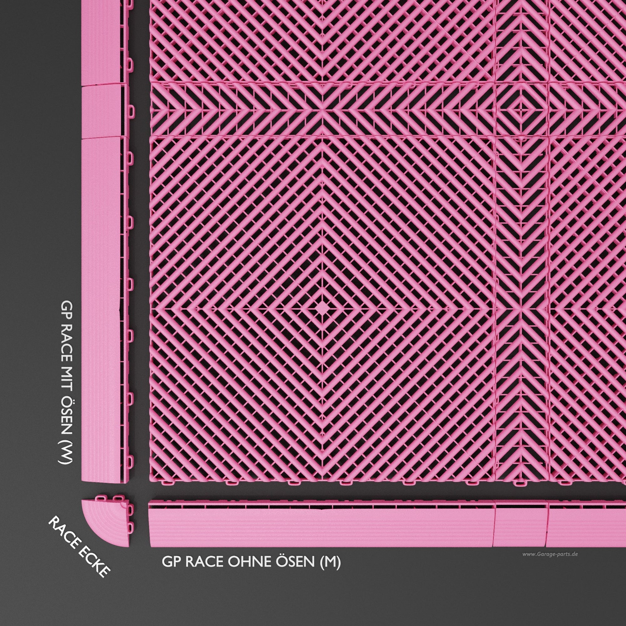 GP FLOOR PACE Leiste Pink - 4x Zwischenleiste - Garage Parts