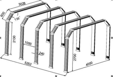 LICHT TUNNEL 240 Line Led System (4mx5,33m ) Perfekte Beleuchtung bis ins kleinste Detail! - Garage Parts